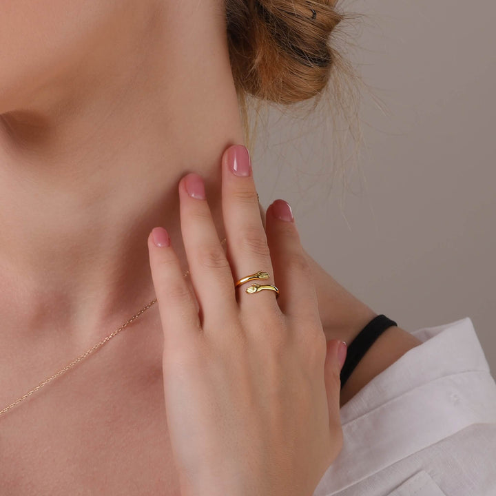 Rose Gold Sarılma Yüzük